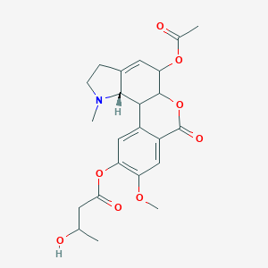 molecular formula C23H27NO8 B169231 Dubiusine CAS No. 119308-98-4
