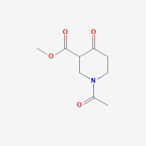 molecular formula C9H13NO4 B169233 Methyl 1-acetyl-4-oxopiperidine-3-carboxylate CAS No. 17038-83-4