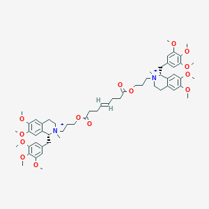 molecular formula C58H80N2O14+2 B169236 Mivacurium CAS No. 133814-19-4