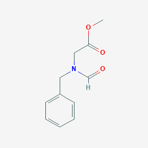molecular formula C11H13NO3 B169239 Methyl 2-(N-benzylformamido)acetate CAS No. 123017-47-0