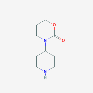 molecular formula C9H16N2O2 B169240 3-(Piperidin-4-yl)-1,3-oxazinan-2-one CAS No. 164518-99-4