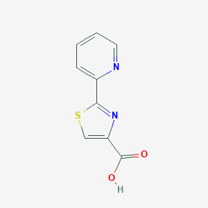 molecular formula C9H6N2O2S B169244 2-(Pyridin-2-yl)-1,3-thiazole-4-carboxylic acid CAS No. 115311-41-6