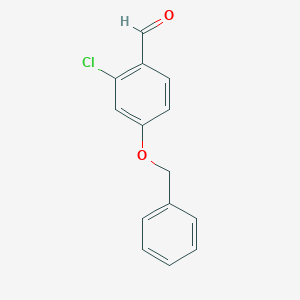 molecular formula C14H11ClO2 B169249 4-(苄氧基)-2-氯苯甲醛 CAS No. 117490-57-0