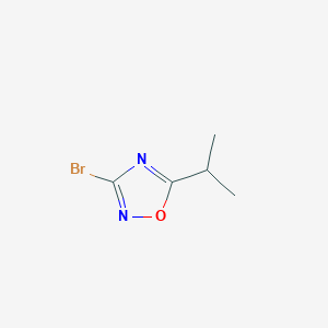 molecular formula C5H7BrN2O B169267 3-Bromo-5-isopropyl-1,2,4-oxadiazole CAS No. 121562-07-0