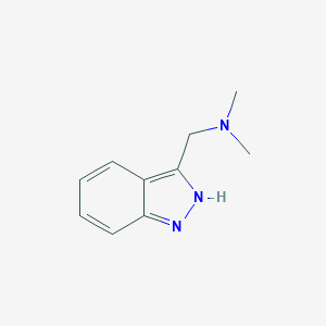 molecular formula C10H13N3 B169269 (1H-Indazol-3-yl)-N,N-dimethylmethanamine CAS No. 142910-86-9