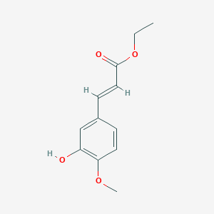 molecular formula C12H14O4 B169311 (E)-Ethyl 3-(3-hydroxy-4-methoxyphenyl)acrylate CAS No. 155401-23-3
