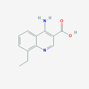molecular formula C12H12N2O2 B169312 4-Amino-8-ethylquinoline-3-carboxylic acid CAS No. 113515-74-5