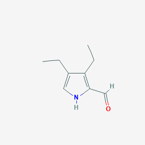 molecular formula C9H13NO B169316 3,4-diethyl-1H-pyrrole-2-carbaldehyde CAS No. 1006-26-4