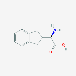 molecular formula C11H13NO2 B169320 (R)-2-Amino-2-(2,3-dihydro-1H-inden-2-yl)acetic acid CAS No. 181227-46-3