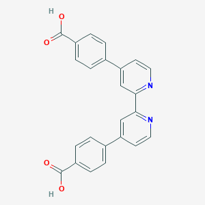 molecular formula C24H16N2O4 B169321 4,4'-([2,2'-Bipyridine]-4,4'-diyl)dibenzoic acid CAS No. 143954-72-7