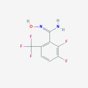 molecular formula C8H5F5N2O B169323 2,3-Difluoro-N-hydroxy-6-(trifluoromethyl)benzimidamide CAS No. 180410-47-3