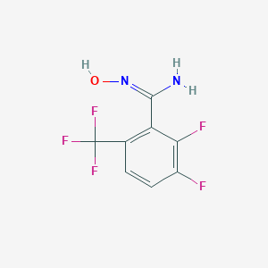 molecular formula C8H5F5N2O B169323 2,3-difluoro-N'-hydroxy-6-(trifluoromethyl)benzenecarboximidamide CAS No. 180410-47-3