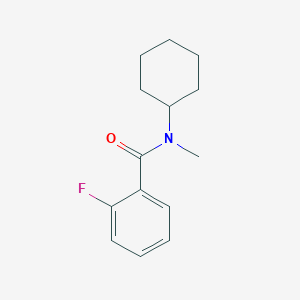 molecular formula C14H18FNO B169325 N-Cyclohexyl-2-fluoro-N-methylbenzamide CAS No. 1841-37-8