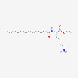 molecular formula C20H40N2O3 B016933 Ethyl (2S)-6-amino-2-(dodecanoylamino)hexanoate CAS No. 110518-35-9