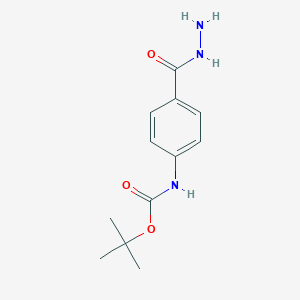 molecular formula C12H17N3O3 B169343 Tert-butyl N-[4-(hydrazinecarbonyl)phenyl]carbamate CAS No. 197092-43-6