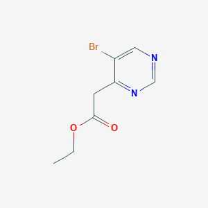 molecular formula C8H9BrN2O2 B169346 Ethyl 2-(5-bromopyrimidin-4-yl)acetate CAS No. 185030-22-2