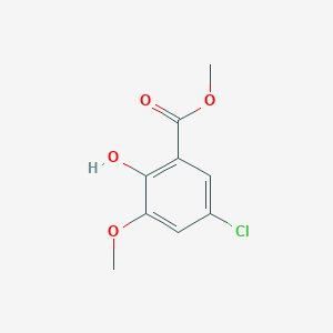 molecular formula C9H9ClO4 B169348 Methyl 5-chloro-2-hydroxy-3-methoxybenzoate CAS No. 134419-46-8