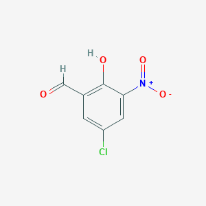 molecular formula C7H4ClNO4 B169365 5-Chloro-2-hydroxy-3-nitrobenzaldehyde CAS No. 16634-90-5