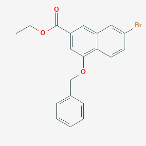 molecular formula C20H17BrO3 B169377 Ethyl 4-(benzyloxy)-7-bromo-2-naphthoate CAS No. 178877-03-7