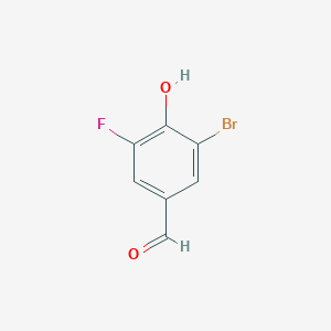 molecular formula C7H4BrFO2 B169379 3-Bromo-5-fluoro-4-hydroxybenzaldehyde CAS No. 185345-46-4