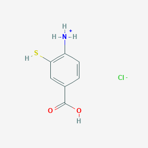 molecular formula C7H8ClNO2S B169386 4-氨基-3-巯基苯甲酸盐酸盐 CAS No. 1571-66-0