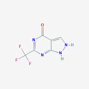 molecular formula C6H3F3N4O B169426 6-(trifluoromethyl)-1H-pyrazolo[3,4-d]pyrimidin-4-ol CAS No. 1780-79-6