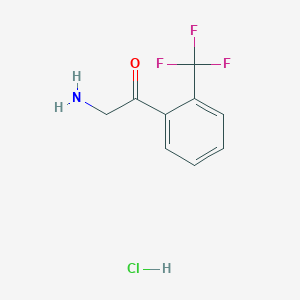 molecular formula C9H9ClF3NO B169436 2-Amino-1-(2-(trifluoromethyl)phenyl)ethanone hydrochloride CAS No. 111595-55-2