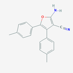 molecular formula C19H16N2O B169456 2-Amino-4,5-bis(4-methylphenyl)furan-3-carbonitrile CAS No. 187793-06-2