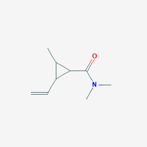 molecular formula C9H15NO B016946 Cyclopropanecarboxamide, 2-ethenyl-N,N,3-trimethyl-(9CI) CAS No. 110915-17-8