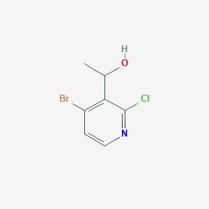 molecular formula C7H7BrClNO B169470 1-(4-Bromo-2-chloropyridin-3-yl)ethanol CAS No. 128071-88-5