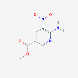 molecular formula C7H7N3O4 B169476 Methyl 6-amino-5-nitropyridine-3-carboxylate CAS No. 104685-75-8