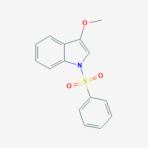 molecular formula C15H13NO3S B169482 1-Benzenesulfonyl-3-methoxy-1H-indole CAS No. 112890-10-5