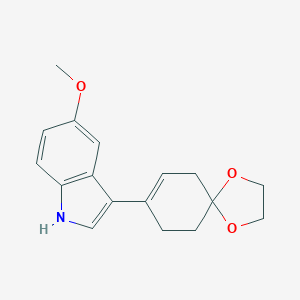 molecular formula C17H19NO3 B169504 3-(1,4-Dioxaspiro[4.5]dec-7-en-8-yl)-5-methoxy-1H-indole CAS No. 185383-63-5