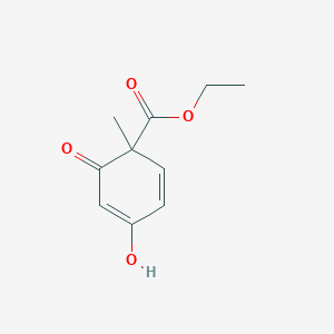 molecular formula C10H12O4 B169511 Ethyl 4-hydroxy-1-methyl-6-oxocyclohexa-2,4-diene-1-carboxylate CAS No. 199190-62-0