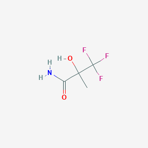 molecular formula C4H6F3NO2 B169514 3,3,3-Trifluoro-2-hydroxy-2-methylpropanamide CAS No. 114645-34-0