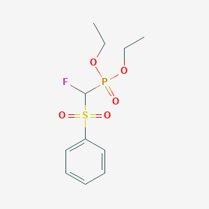 B169554 Diethyl fluoro(phenylsulfonyl)methylphosphonate CAS No. 114968-97-7