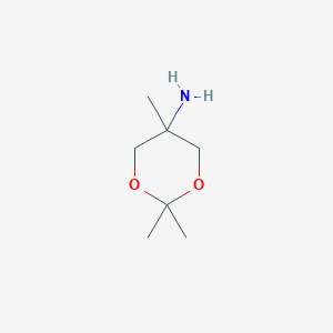 molecular formula C7H15NO2 B169560 1,3-Dioxan-5-amine, 2,2,5-trimethyl- CAS No. 17144-52-4