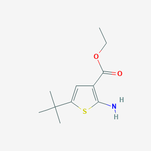 molecular formula C11H17NO2S B169572 Ethyl 2-amino-5-tert-butylthiophene-3-carboxylate CAS No. 158461-00-8