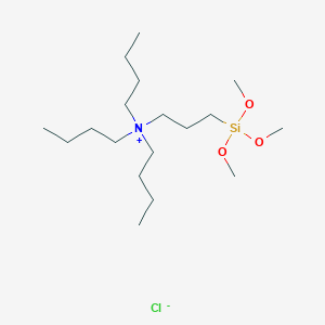molecular formula C18H42ClNO3Si B169582 N,N-Dibutyl-N-(3-(trimethoxysilyl)propyl)butan-1-aminium chloride CAS No. 143203-33-2