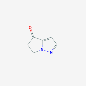 molecular formula C6H6N2O B169586 5,6-Dihydro-4H-pyrrolo[1,2-b]pyrazol-4-one CAS No. 197094-18-1