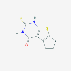2-mercapto-3-methyl-3,5,6,7-tetrahydro-4H-cyclopenta[4,5]thieno[2,3-d]pyrimidin-4-one