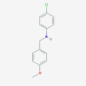 molecular formula C14H14ClNO B169649 4-chloro-N-[(4-methoxyphenyl)methyl]aniline CAS No. 104329-18-2