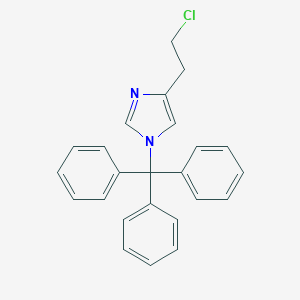molecular formula C24H21ClN2 B169658 4-(2-Chloroethyl)-1-(triphenylmethyl)-1H-imidazole CAS No. 132287-55-9