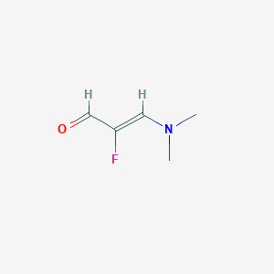 molecular formula C5H8FNO B169672 (2z)-3-(Dimethylamino)-2-fluoroacrylaldehyde CAS No. 152873-63-7