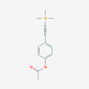 molecular formula C13H16O2Si B169674 4-((Trimethylsilyl)ethynyl)phenyl acetate CAS No. 165825-13-8