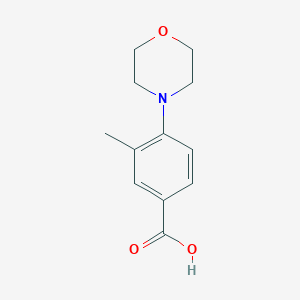 molecular formula C12H15NO3 B169675 3-Methyl-4-morpholin-4-yl-benzoic acid CAS No. 197445-65-1