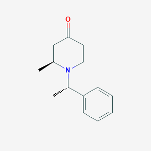 molecular formula C14H19NO B169677 (s)-2-甲基-1-((s)-1-苯乙基)哌啶-4-酮 CAS No. 103539-60-2