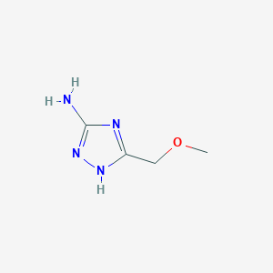molecular formula C4H8N4O B169688 3-(methoxymethyl)-1H-1,2,4-triazol-5-amine CAS No. 105445-19-0