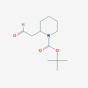 molecular formula C12H21NO3 B169694 Tert-butyl 2-(2-oxoethyl)piperidine-1-carboxylate CAS No. 170491-61-9