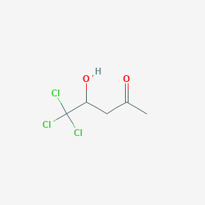 molecular formula C5H7Cl3O2 B169697 5,5,5-Trichloro-4-hydroxypentan-2-one CAS No. 1552-33-6